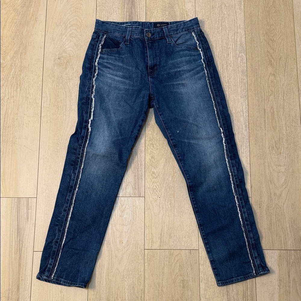 AG Adriano Goldschmied Dark Blue Ex-Boyfriend Slim Jeans Size 27
